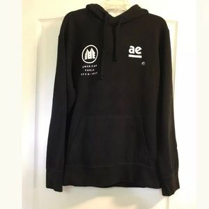 NWOT Men L American Eagle Hoodie Blk Sweatshirt